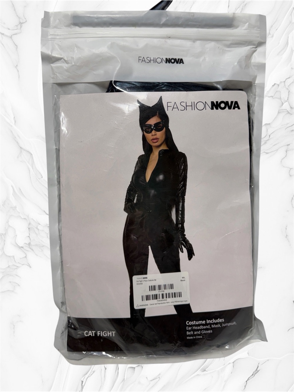 Fashion Nova Black Cat fight Costume NEW size M/L